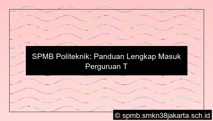 Spmb Politeknik